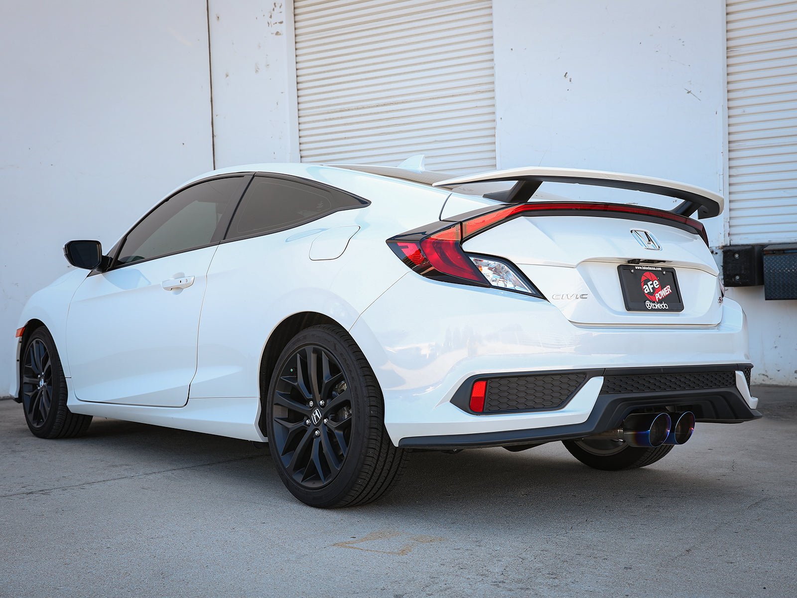 aFe Takeda 2.5in SS Cat-Back Exhaust w/ Blue Flame Tips | Honda Civic Si Coupe (17-20) (49-36620-L)