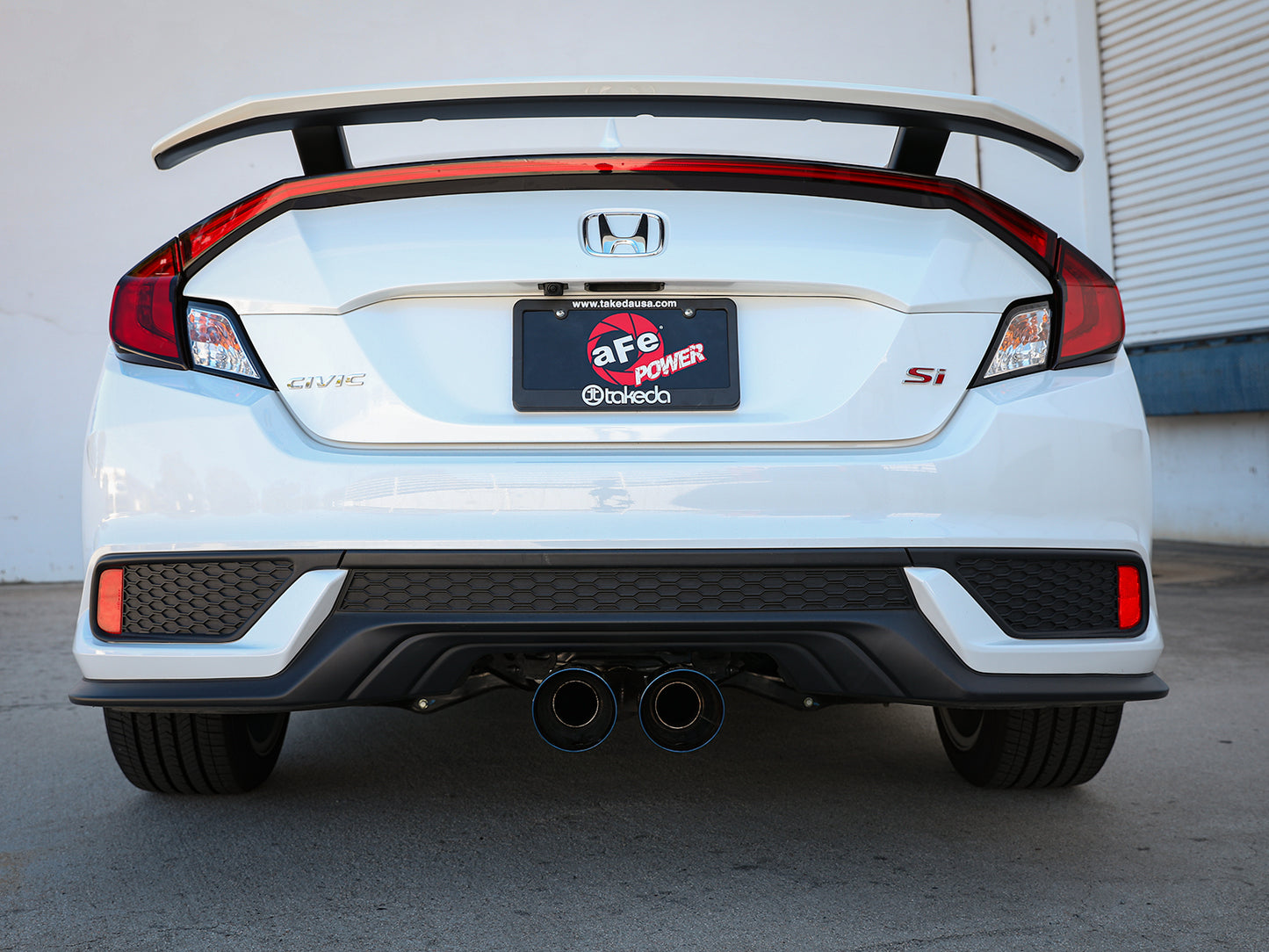 aFe Takeda 2.5in SS Cat-Back Exhaust w/ Blue Flame Tips | Honda Civic Si Coupe (17-20) (49-36620-L)