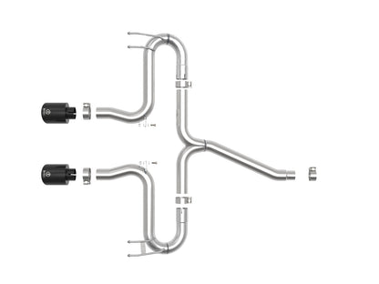 aFe Takeda 2-1/2in SS Axle-Back Exhaust w/ Blue Flame Tip | Honda Civic 17-21 (49-36625-L)