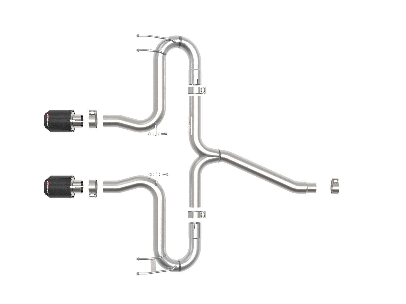 aFe Takeda 2-1/2in SS Axle-Back Exhaust w/ Blue Flame Tip | Honda Civic 17-21 (49-36625-L)