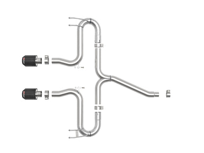 aFe Takeda 2-1/2in SS Axle-Back Exhaust w/ Blue Flame Tip | Honda Civic 17-21 (49-36625-L)