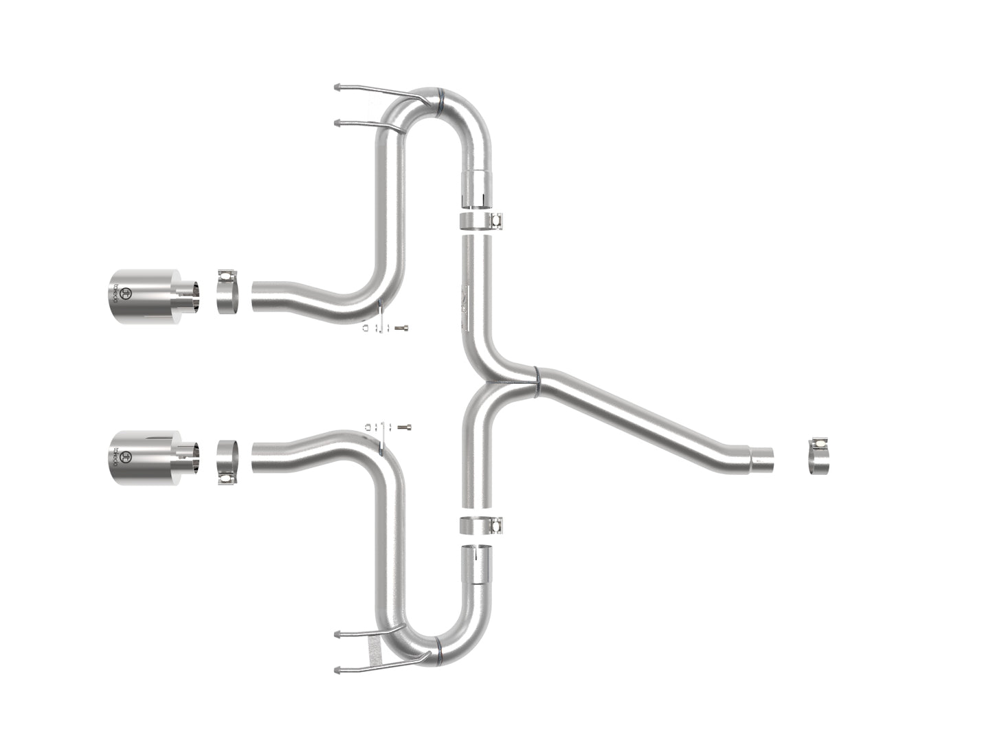 aFe Takeda 2-1/2in SS Axle-Back Exhaust w/ Blue Flame Tip | Honda Civic 17-21 (49-36625-L)