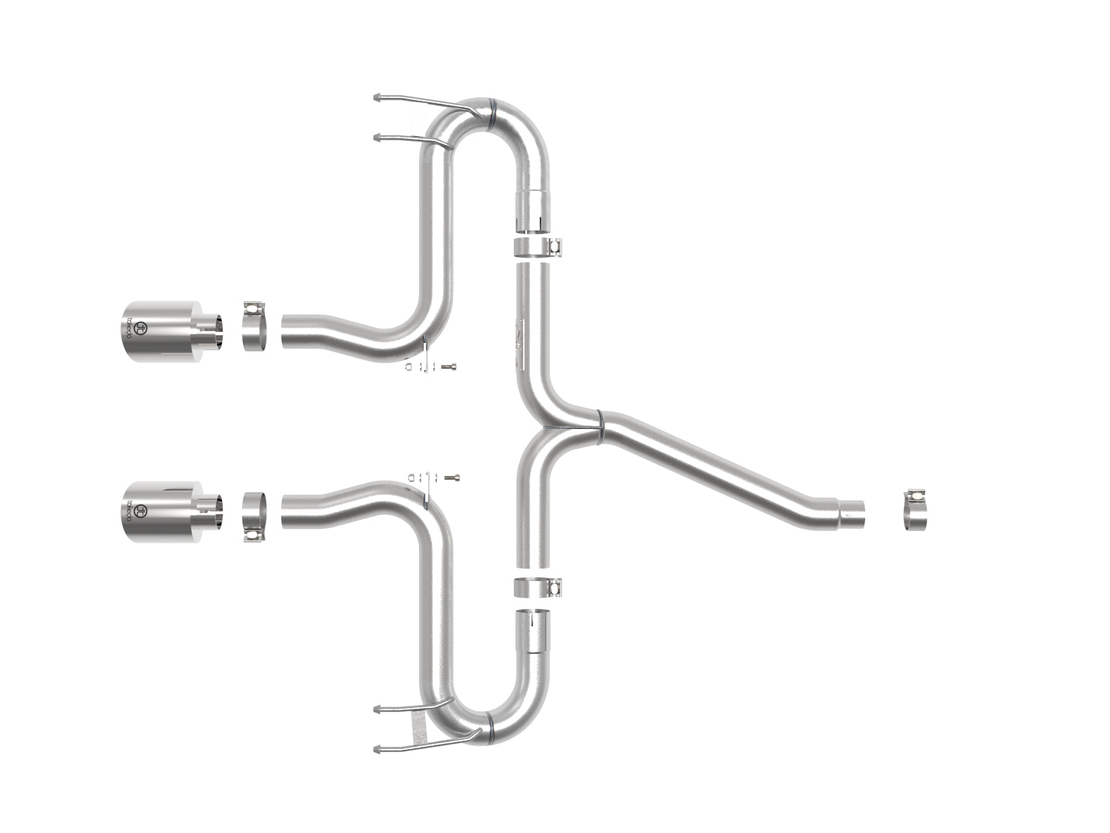 aFe Takeda 2-1/2in SS Axle-Back Exhaust w/ Blue Flame Tip | Honda Civic 17-21 (49-36625-L)