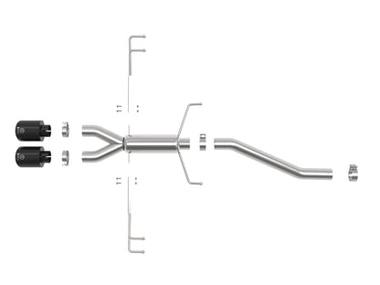 aFe Takeda 2.5in SS Axle-Back Exhaust w/ Black Tip | Honda Civic Type R 17-21 (49-36626-B)