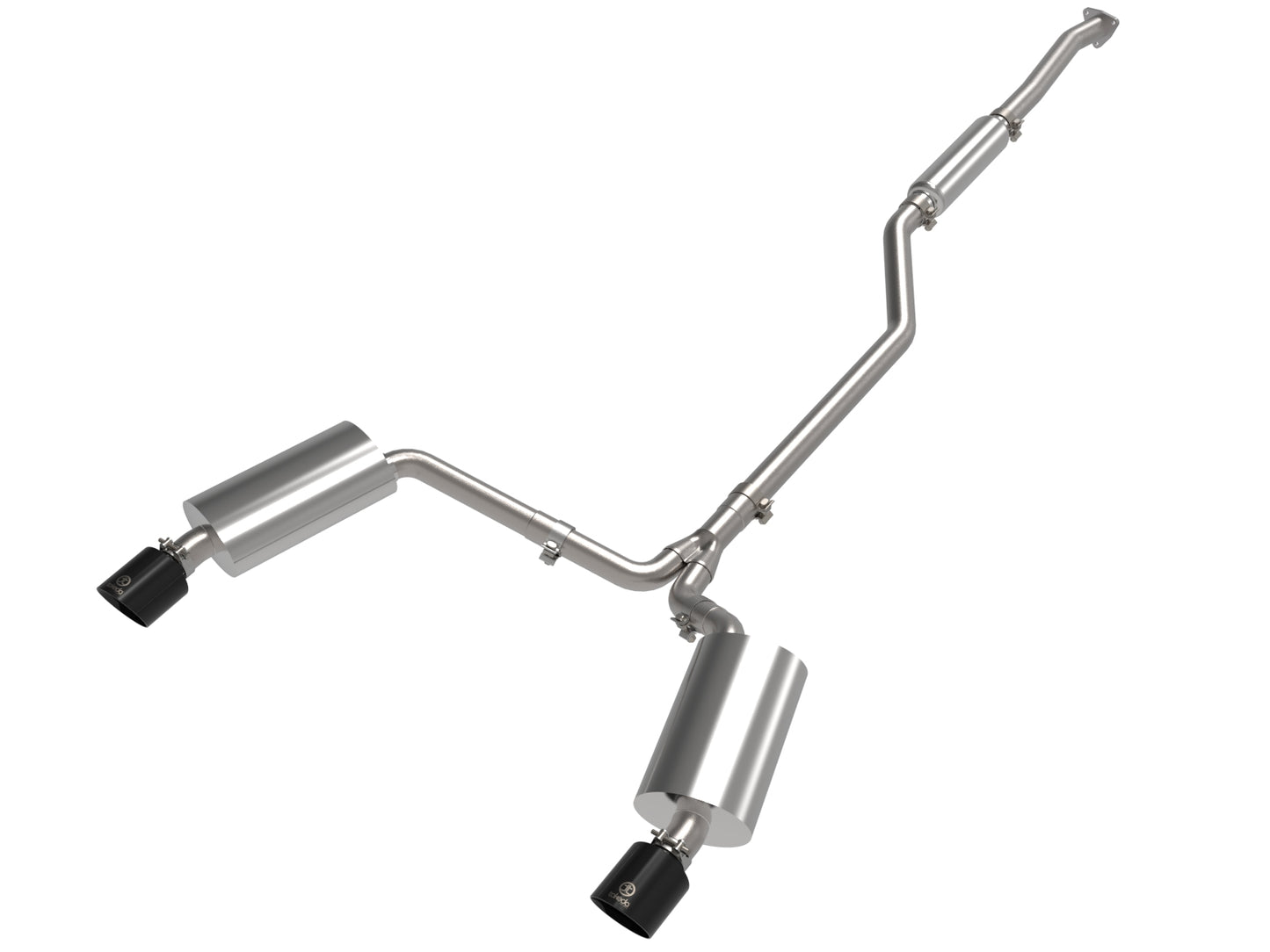aFe 2-1/4in to 2-1/2in Cat-Back Exhaust System | Acura TSX (09-14) w/ Black Tip (49-36629-B)