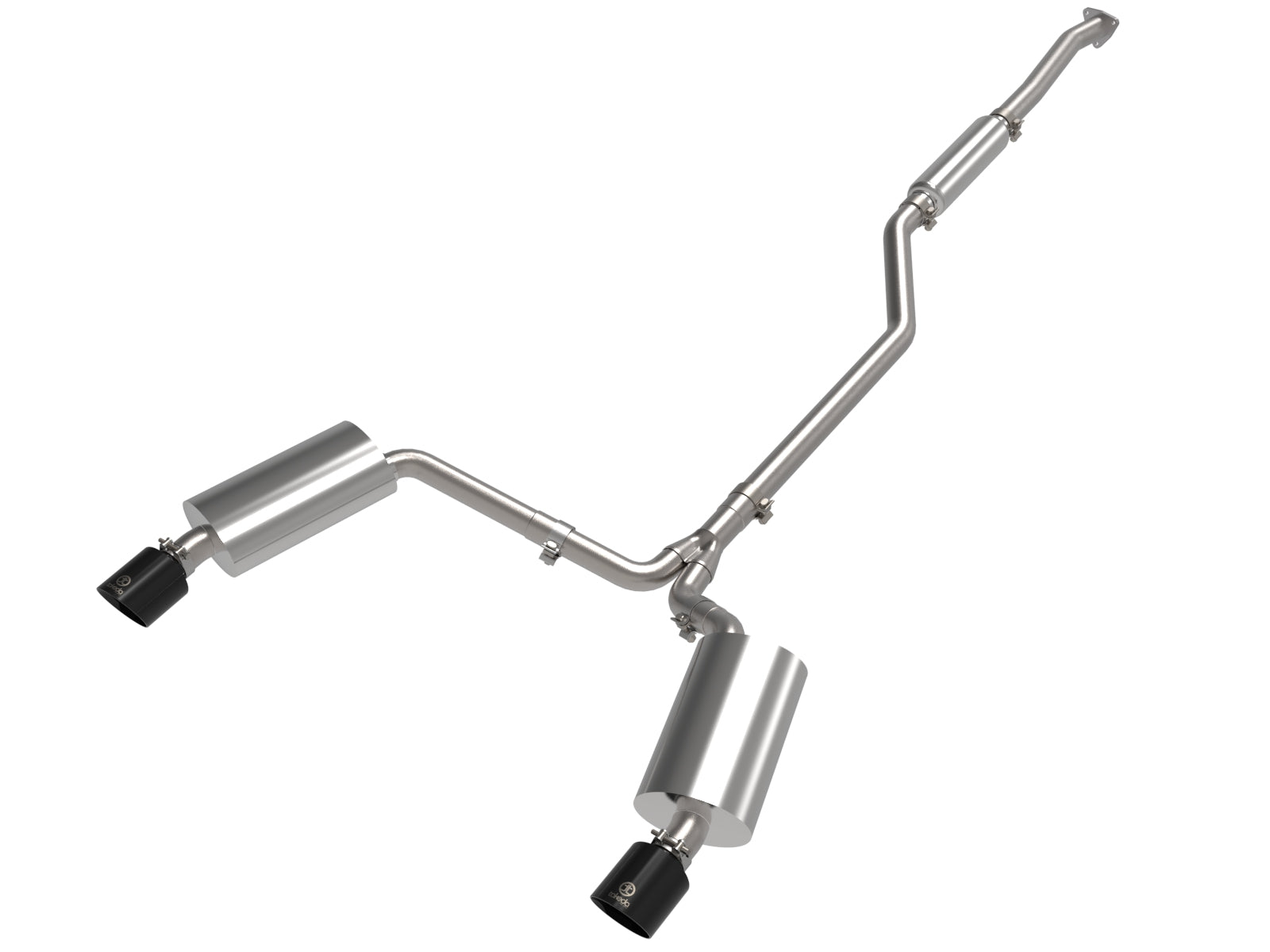 aFe 2-1/4in to 2-1/2in Cat-Back Exhaust System | Acura TSX (09-14) w/ Black Tip (49-36629-B)