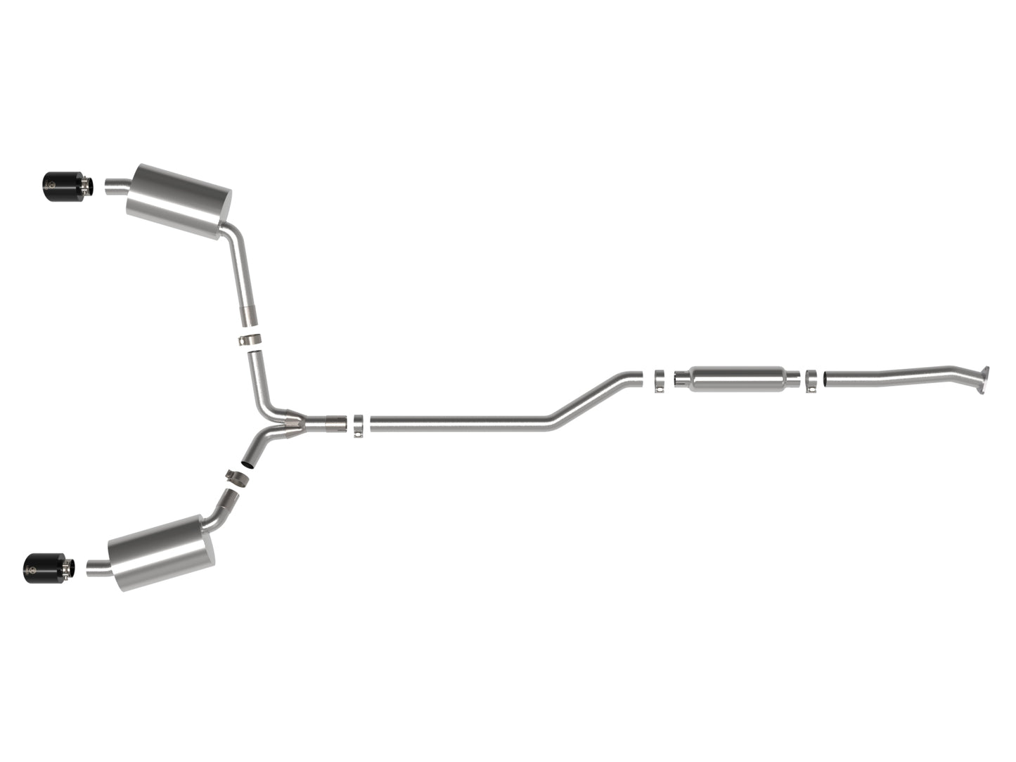 aFe 2-1/4in to 2-1/2in Cat-Back Exhaust System | Acura TSX (09-14) w/ Black Tip (49-36629-B)