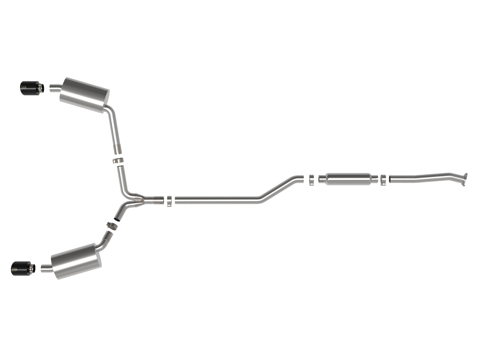 aFe 2-1/4in to 2-1/2in Cat-Back Exhaust System | Acura TSX (09-14) w/ Black Tip (49-36629-B)