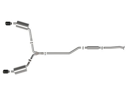 aFe 2-1/4in to 2-1/2in Cat-Back Exhaust System | Acura TSX (09-14) w/ Black Tip (49-36629-B)