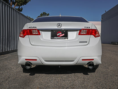 aFe 2-1/4in to 2-1/2in Cat-Back Exhaust System | Acura TSX (09-14) w/ Black Tip (49-36629-B)