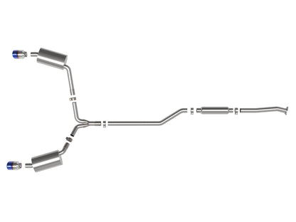 aFe 2-1/4in to 2-1/2in Cat-Back Exhaust System | Acura TSX (09-14) w/ BlueFlame Tip (49-36629-L)