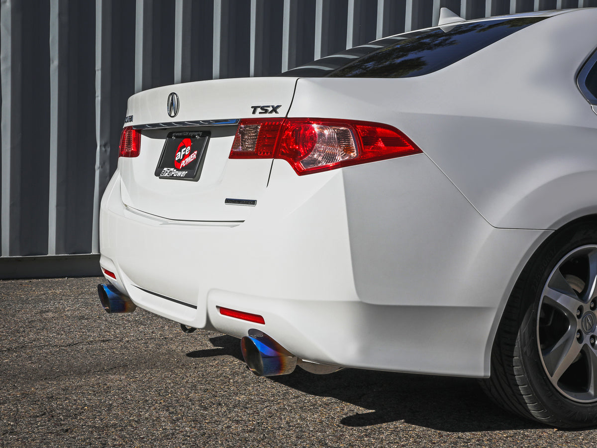 aFe 2-1/4in to 2-1/2in Cat-Back Exhaust System | Acura TSX (09-14) w/ BlueFlame Tip (49-36629-L)