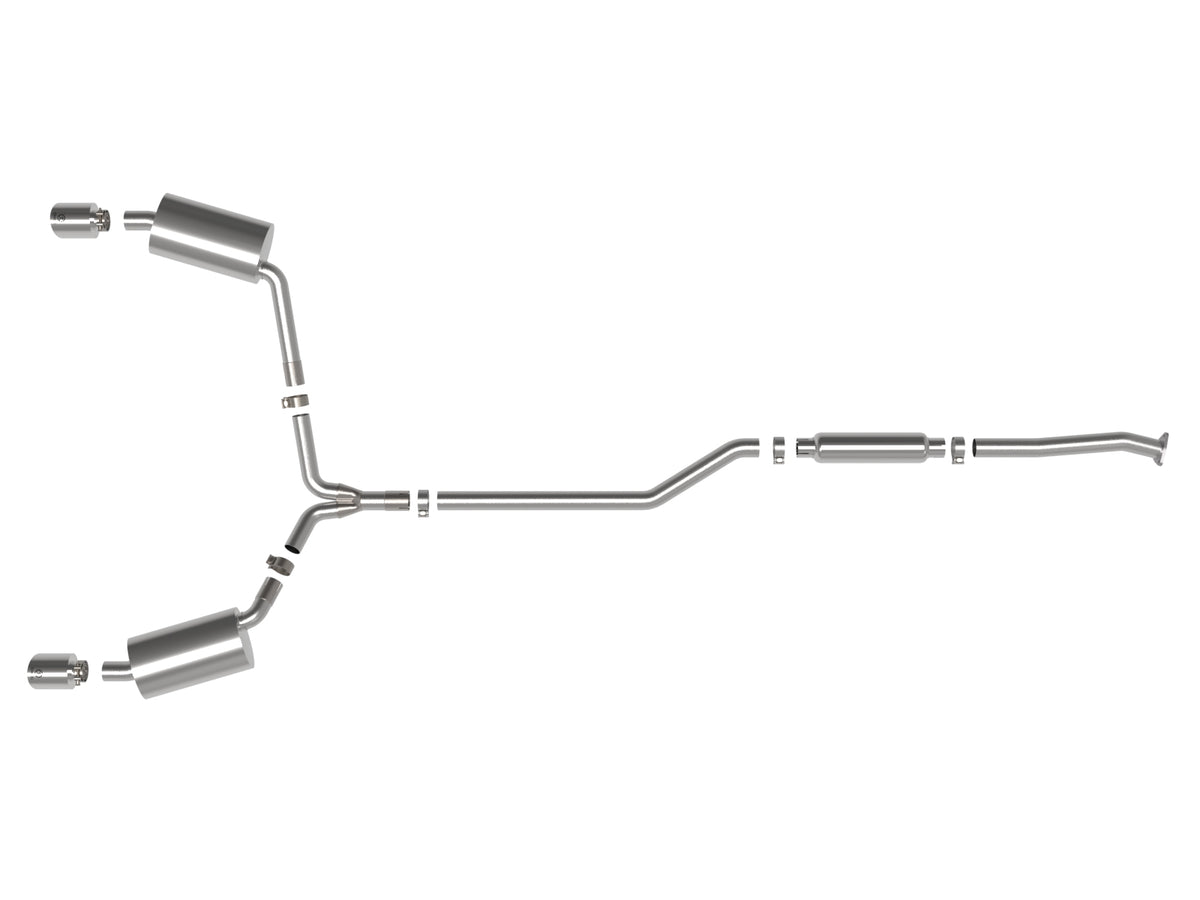 aFe 2-1/4in to 2-1/2in Cat-Back Exhaust System | Acura TSX (09-14) w/ Polished Tips (49-36629-P)