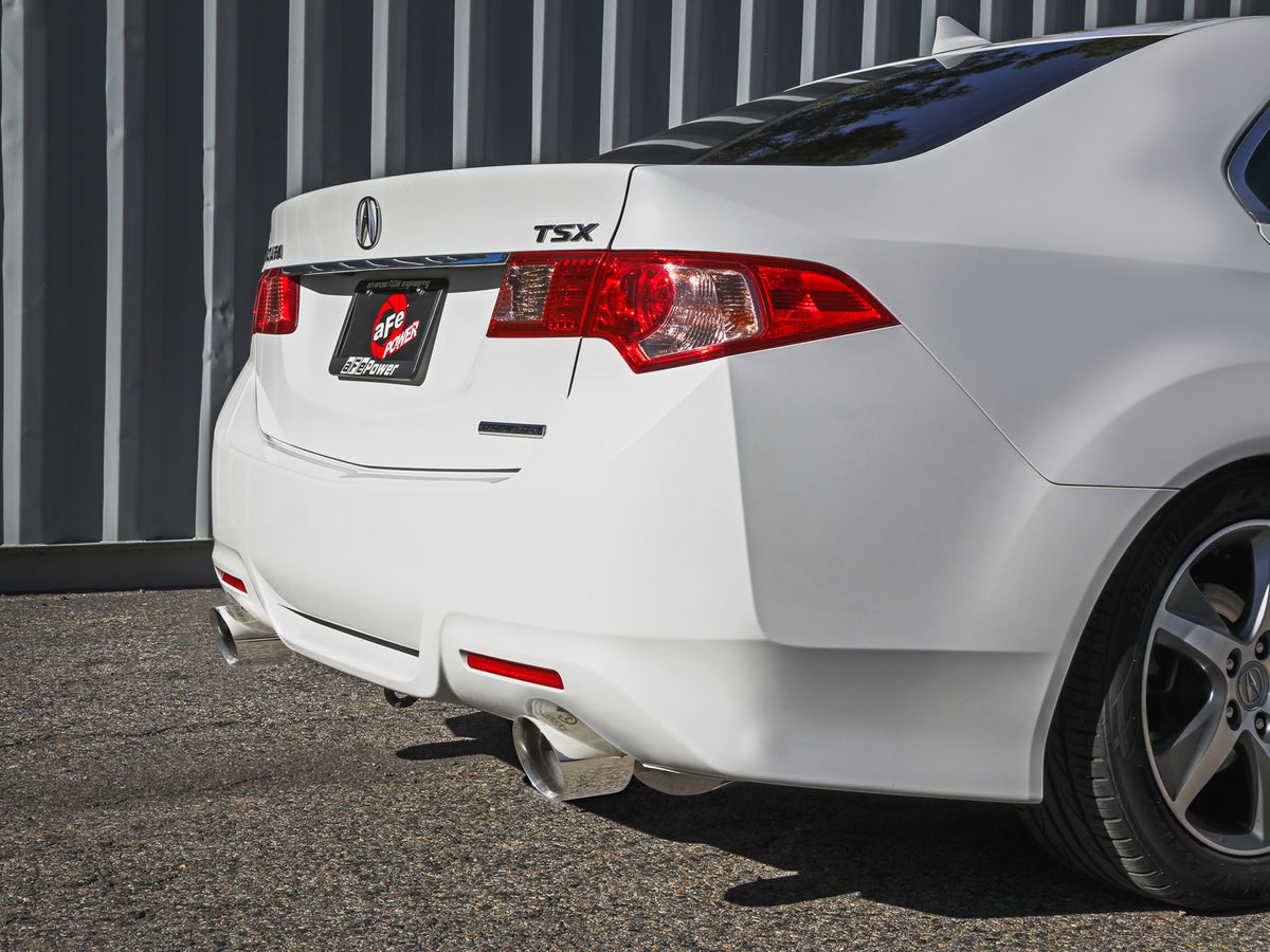 aFe 2-1/4in to 2-1/2in Cat-Back Exhaust System | Acura TSX (09-14) w/ Polished Tips (49-36629-P)