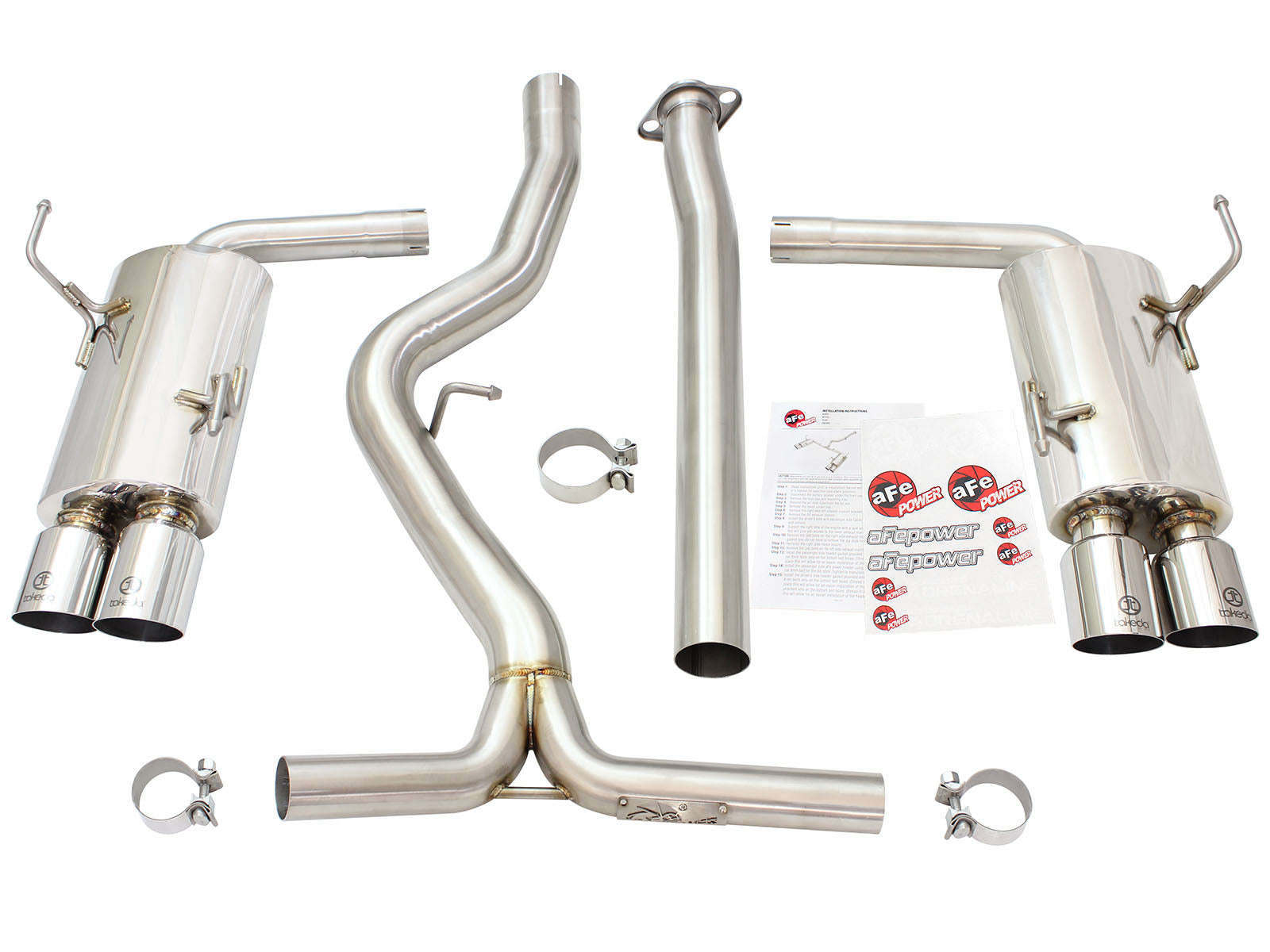 aFe Takeda 3in to 2.25in SS Cat-Back Exhaust Subaru WRX/STI (15-21) (49-36801-L)