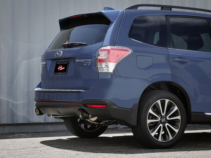 aFe Takeda 2.5in to 2.25in 304 SS Cat-Back Exhaust w/ Black Tips Subaru Forester 14-18 (49-36804-B)