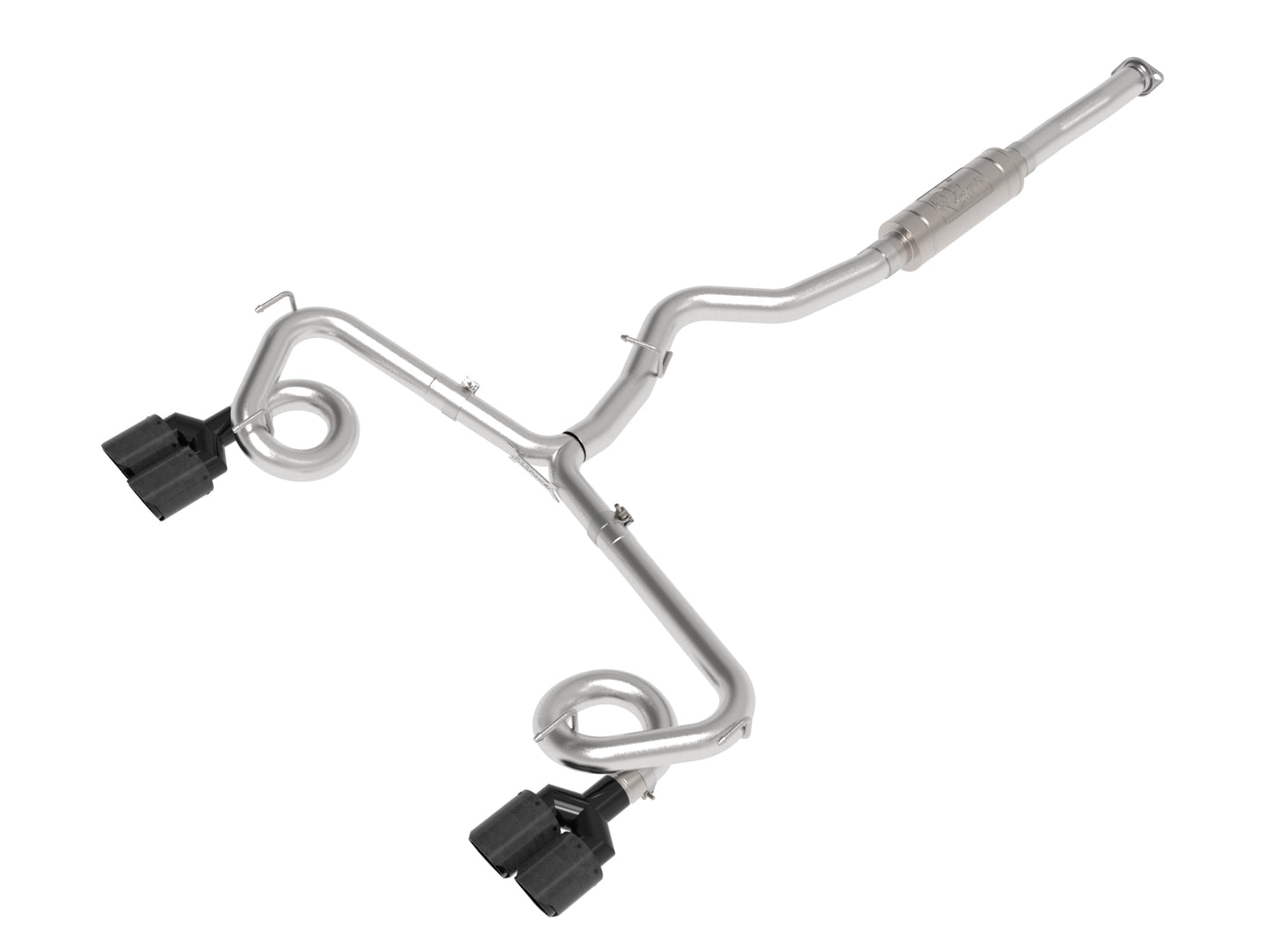 aFe 3in to 2-1/2in Stainless Cat-Back Exhaust with Carbon Fiber Tips | Subaru WRX / WRX STI (15-21) (49-36810-C)