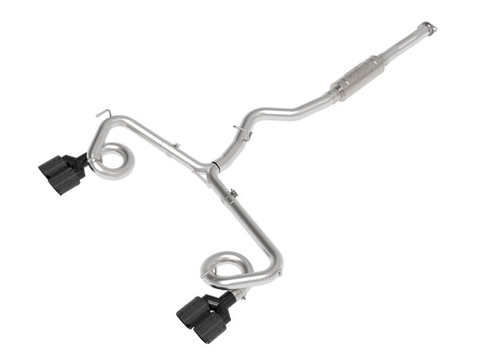 aFe 3in to 2-1/2in Stainless Cat-Back Exhaust with Carbon Fiber Tips | Subaru WRX / WRX STI (15-21) (49-36810-C)
