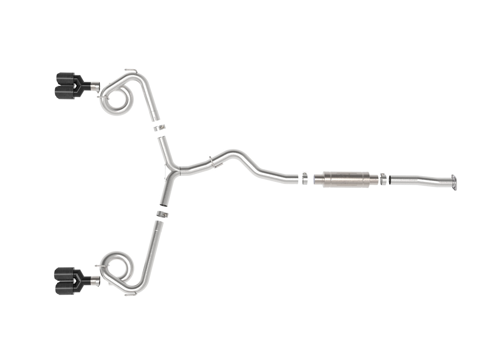 aFe 3in to 2-1/2in Stainless Cat-Back Exhaust with Carbon Fiber Tips | Subaru WRX / WRX STI (15-21) (49-36810-C)