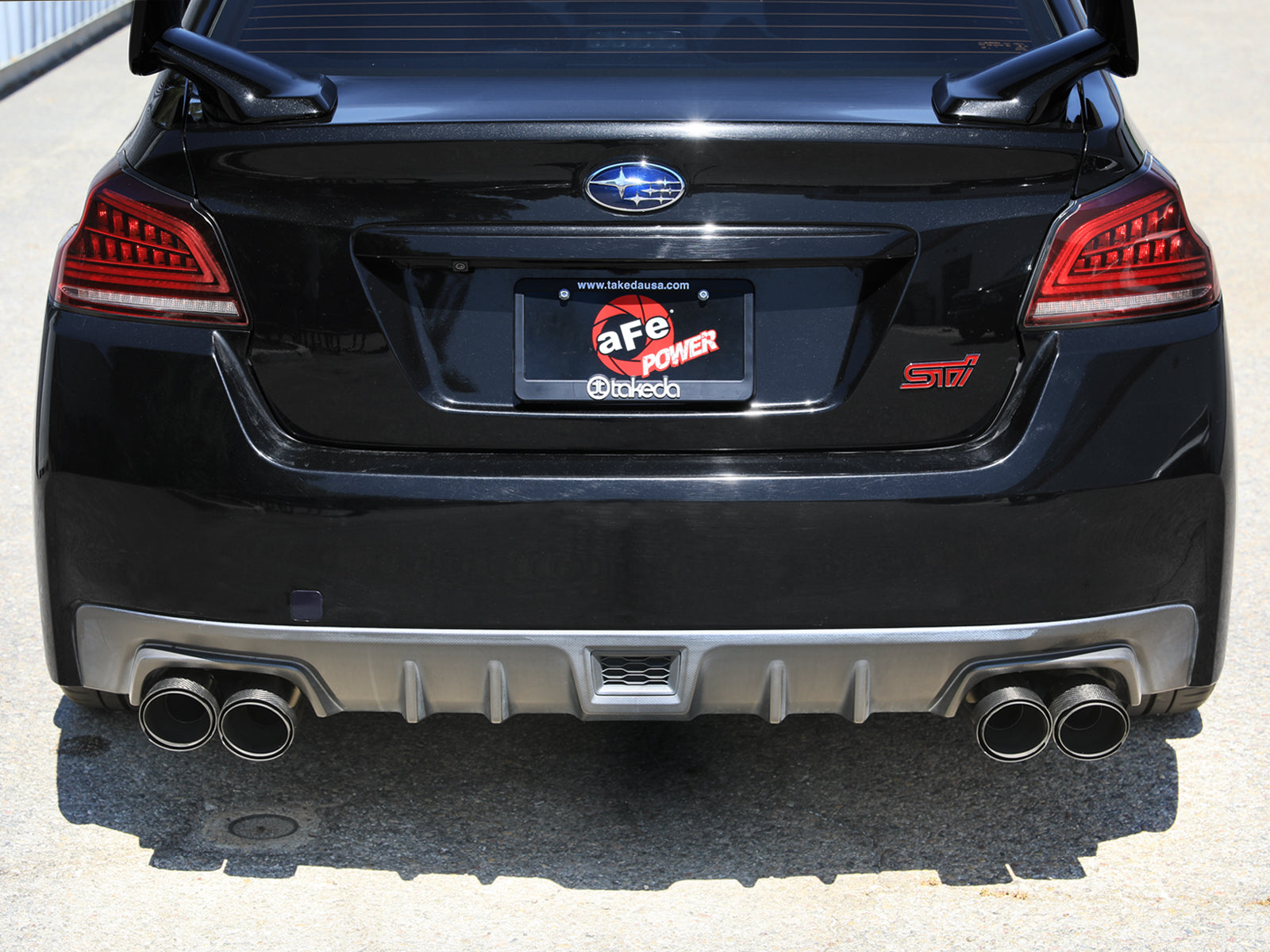 aFe 3in to 2-1/2in Stainless Cat-Back Exhaust with Carbon Fiber Tips | Subaru WRX / WRX STI (15-21) (49-36810-C)