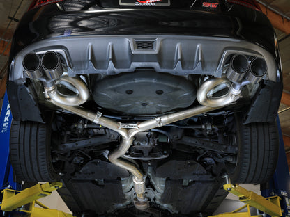 aFe 3in to 2-1/2in Stainless Cat-Back Exhaust with Carbon Fiber Tips | Subaru WRX / WRX STI (15-21) (49-36810-C)