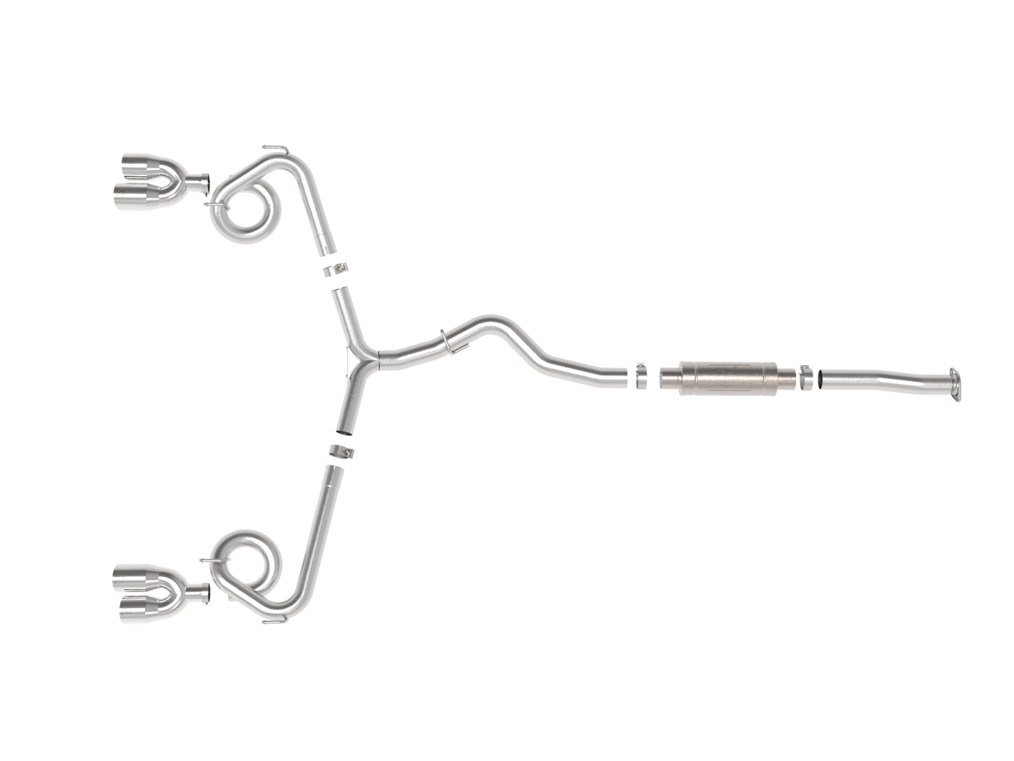 aFe Takeda 3in to 2-1/2in Stnlss Cat-Back Exhaust w/ Polished Tips | Subaru WRX / STI (15-21) (49-36810-P)