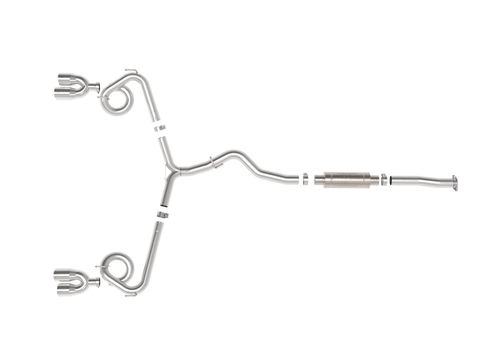 aFe Takeda 3in to 2-1/2in Stnlss Cat-Back Exhaust w/ Polished Tips | Subaru WRX / STI (15-21) (49-36810-P)