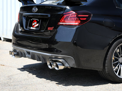 aFe Takeda 3in to 2-1/2in Stnlss Cat-Back Exhaust w/ Polished Tips | Subaru WRX / STI (15-21) (49-36810-P)