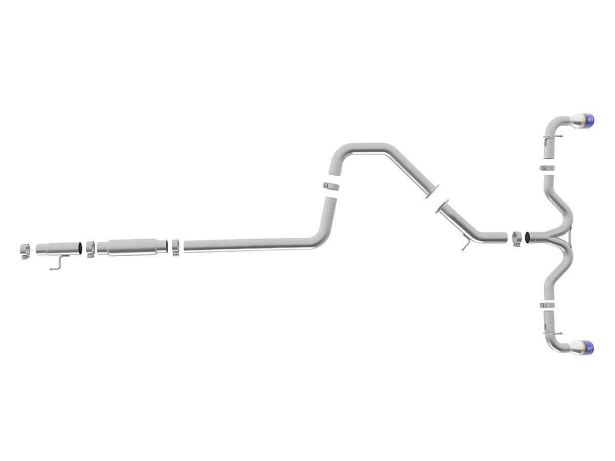 aFe Takeda 3in to 2.5in SS Cat-Back Exhaust w/ Blue Flame Tips | Hyundai Elantra GT (49-37003-1L)