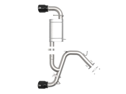 aFe Takeda 3in SS Axle-Back Exhaust w/ Black Tips | Hyundai Veloster N (19-20) (49-37007-B)