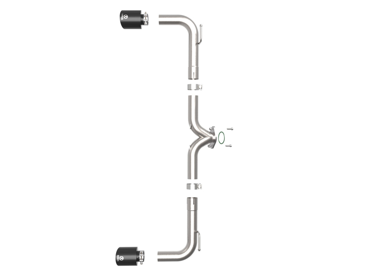 aFe 2.5in SS Axle-Back Exhaust System w/ Black Tips Mazda 3 (14-18) (49-37014-B)