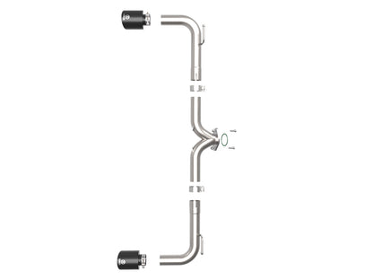aFe 2.5in SS Axle-Back Exhaust System w/ Black Tips Mazda 3 (14-18) (49-37014-B)