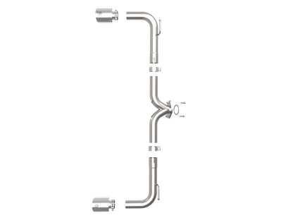 aFe Takeda 2.5in SS Axle-Back Exhaust w/ Polished Tips | Mazda 3 (14-18) (49-37014-P)