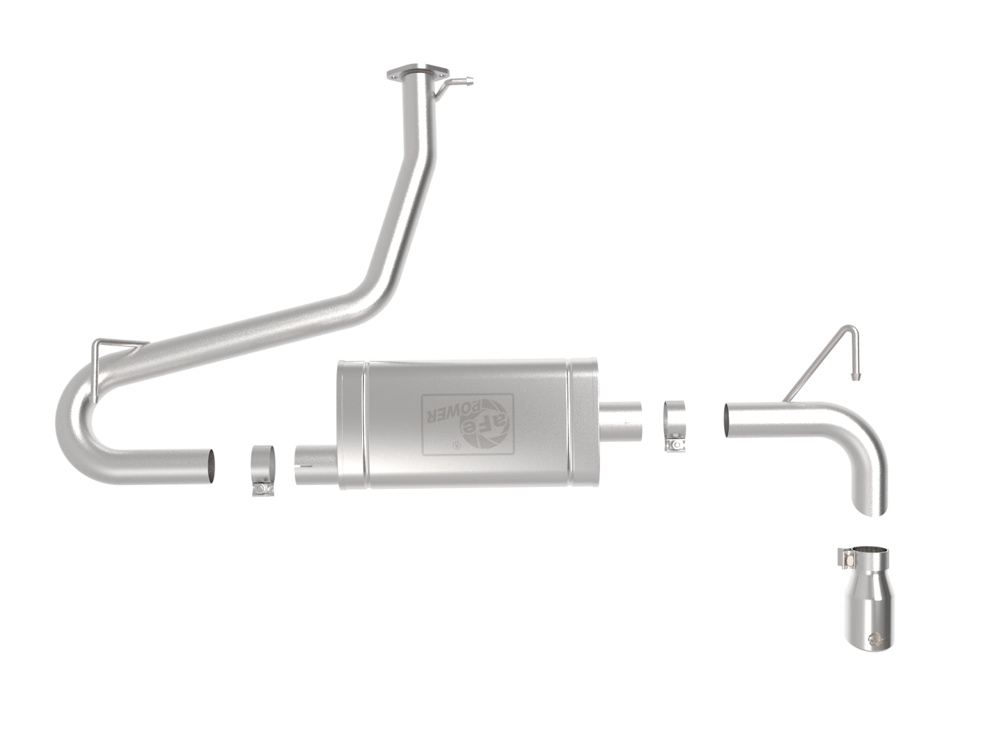 aFe Takeda 2.5in SS Axle-Back Exhaust w/ Polished Tips | Hyundai Kona (18-22) (49-37017-P)