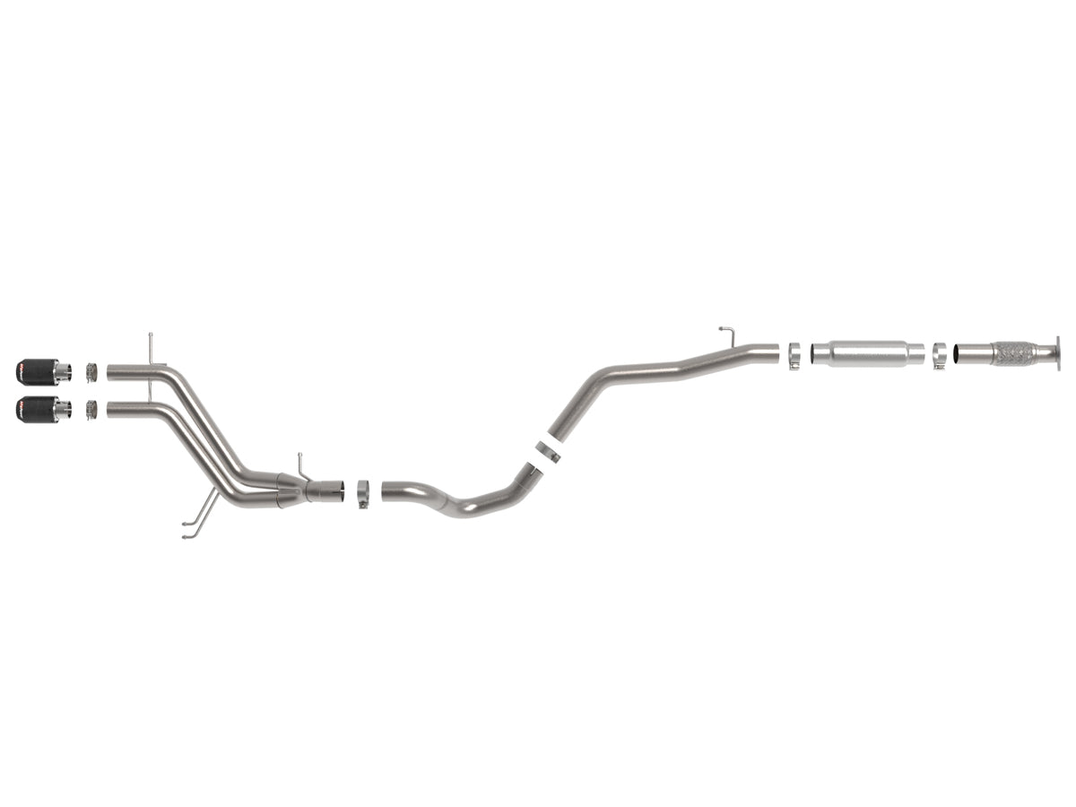 aFe Takeda 2.5in to 3in SS D&S Cat-Back Exhaust w/ CF Tips | Hyundai Veloster (13-17) (49-37018-C)