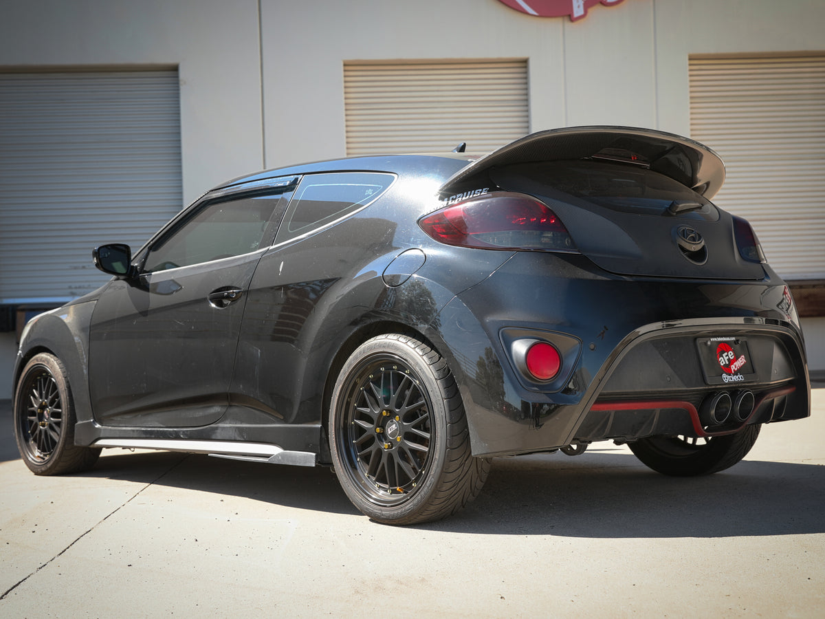 aFe Takeda 2.5in to 3in SS D&S Cat-Back Exhaust w/ CF Tips | Hyundai Veloster (13-17) (49-37018-C)