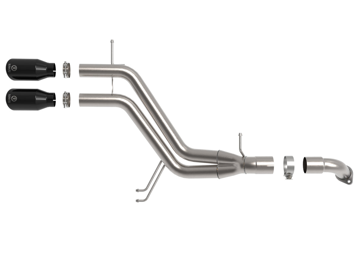 aFe Takeda 2-1/2in SS Axle-Back Exhaust w/ Black Tips | Hyundai Veloster 13-17 1.6L (49-37019-B)