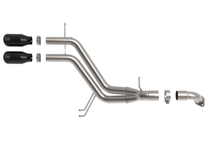 aFe Takeda 2-1/2in SS Axle-Back Exhaust w/ Black Tips | Hyundai Veloster 13-17 1.6L (49-37019-B)