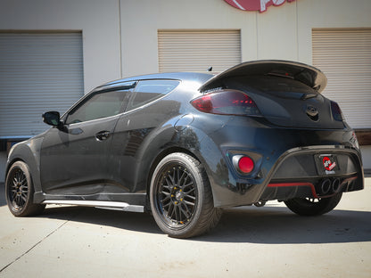 aFe Takeda 2-1/2in SS Axle-Back Exhaust w/ Black Tips | Hyundai Veloster 13-17 1.6L (49-37019-B)