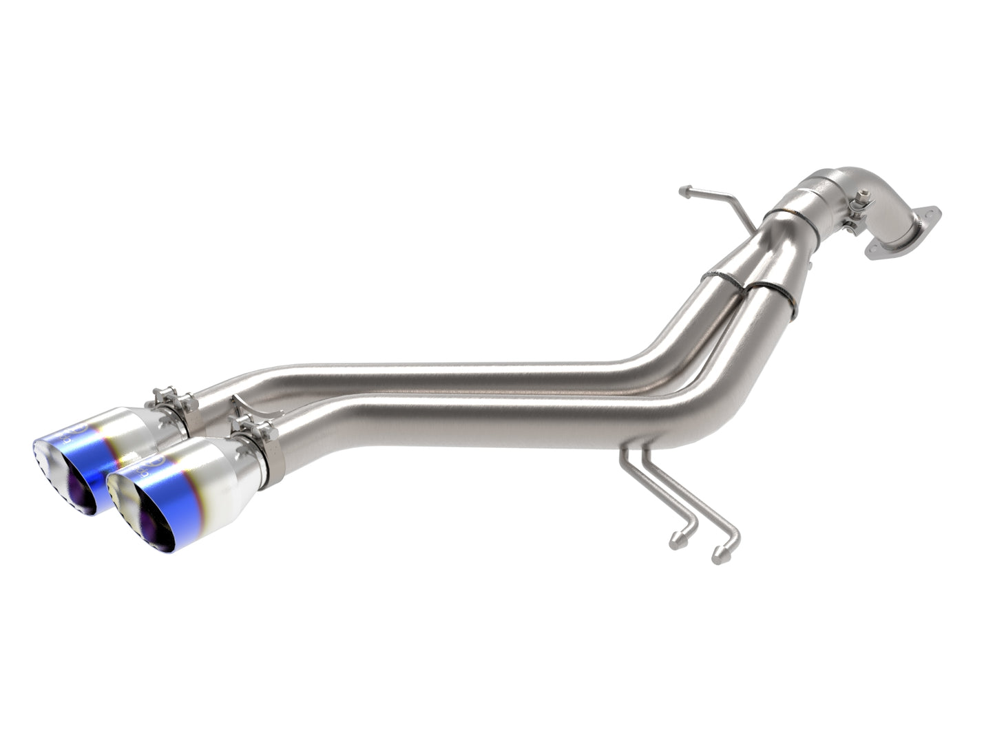 aFe Takeda 2-1/2in SS Axle-Back Exhaust w/ Blue Flame Tips | Veloster Turbo (13-17) (49-37019-L)