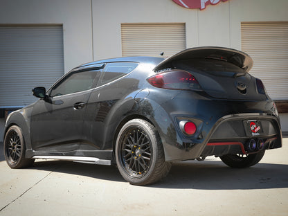 aFe Takeda 2-1/2in SS Axle-Back Exhaust w/ Blue Flame Tips | Veloster Turbo (13-17) (49-37019-L)