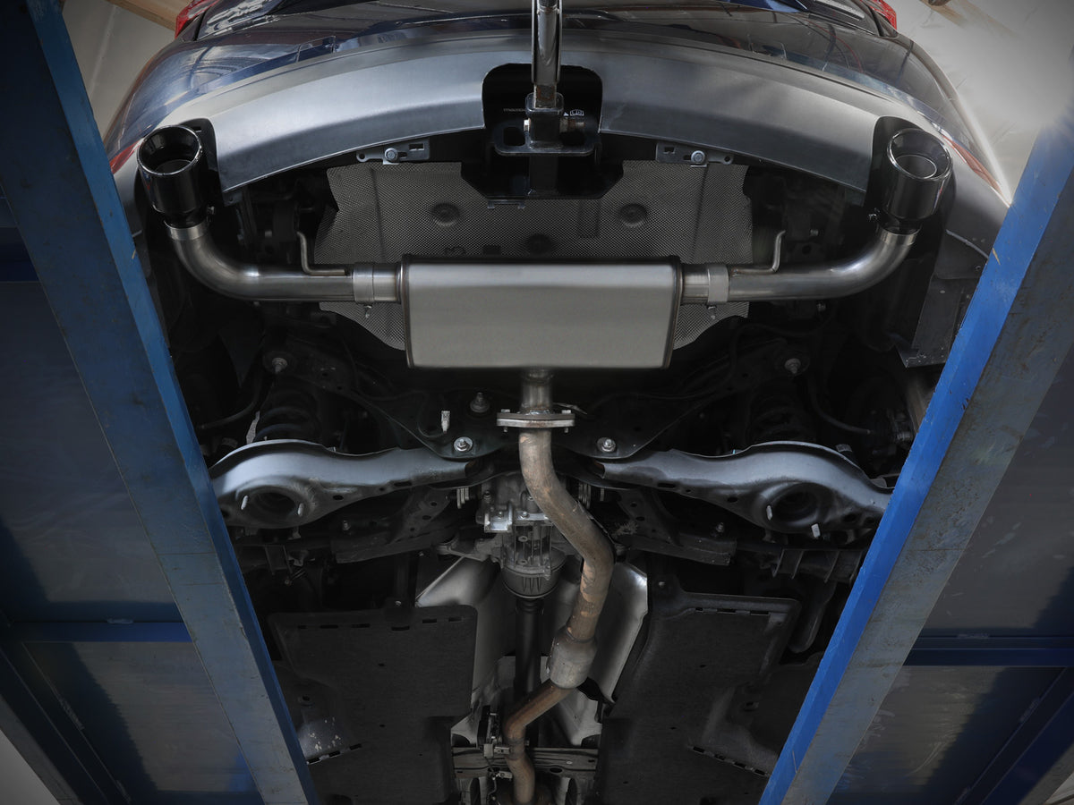 aFe Takeda 2.5in SS Axle-Back Exhaust w/ Black Tips | Mazda CX-5 2017-21 2.5L (49-37021-B)