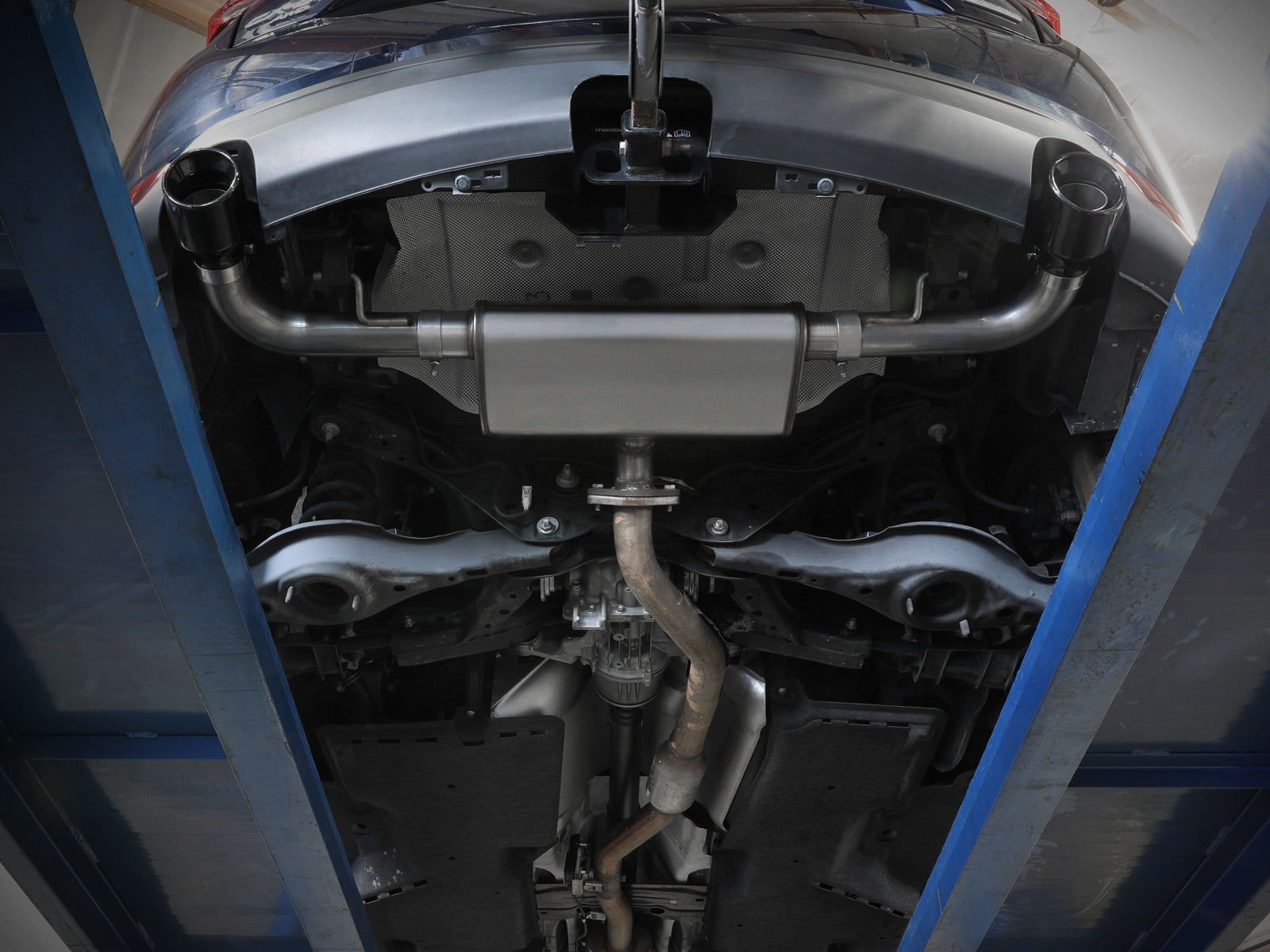 aFe Takeda 2.5in SS Axle-Back Exhaust w/ Black Tips | Mazda CX-5 2017-21 2.5L (49-37021-B)