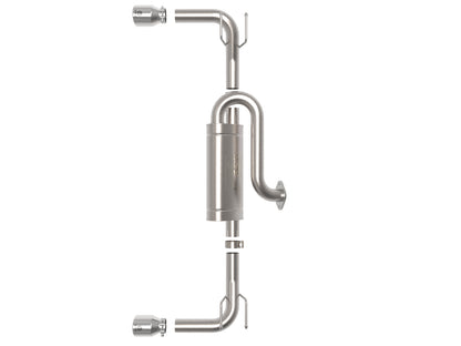 aFe 19-22 Mazda 3 Axle-Back Exhaust w/Polished Tips | Mazda 3 (19-26,13-19) (49-37023-P)