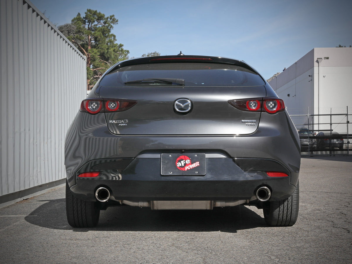 aFe 19-22 Mazda 3 Axle-Back Exhaust w/Polished Tips | Mazda 3 (19-26,13-19) (49-37023-P)
