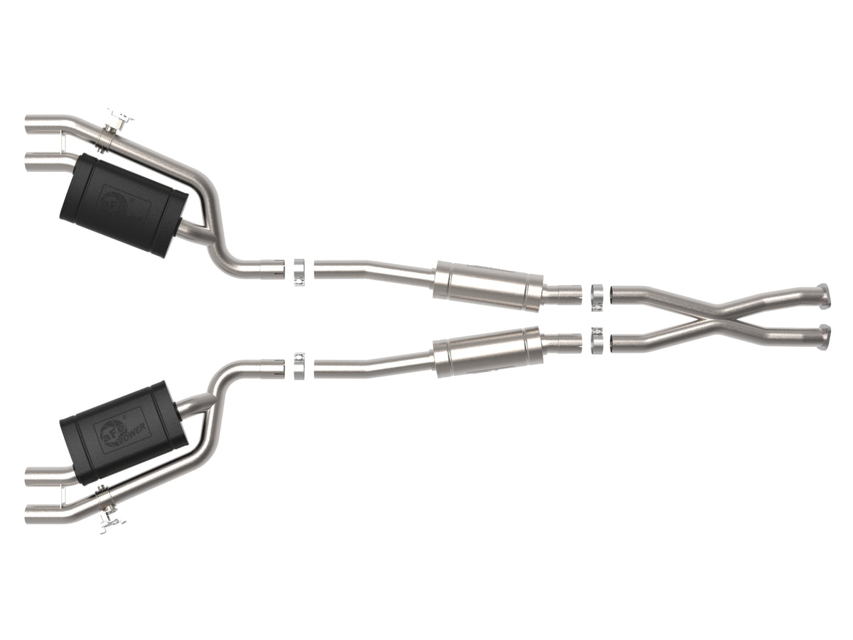 aFe Gemini XV 2.5in SS Cat-Back w/ Cut-Out | Kia Stinger GT 3.3T (18-22) (49-37025)