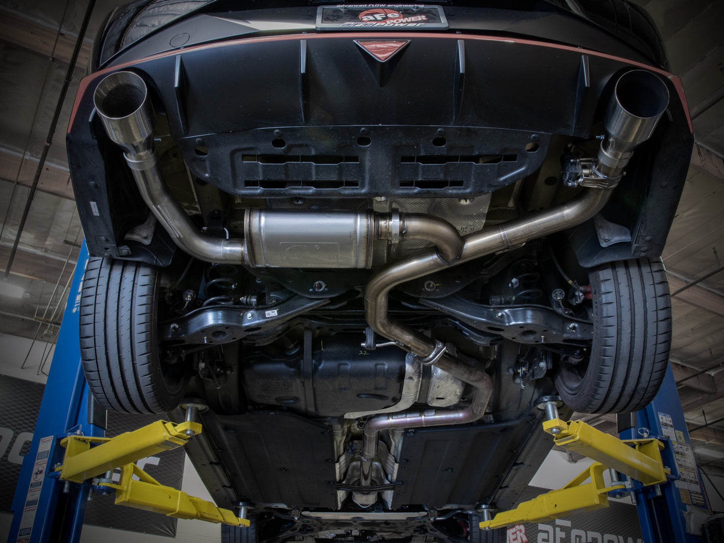 aFe Takeda 3in SS Axle-Back Exhaust w/ Tips | Hyundai Elantra N 22-25 (49-37027-P)