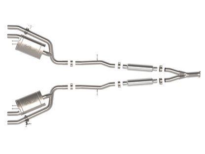 aFe Gemini XV 3in to Dual 2-1/2in SS Cat-Back Exhaust w/ Cut-Out | Kia Stinger (18-21) (49-37034)