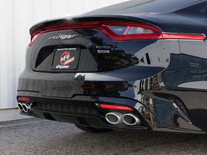 aFe Gemini XV 3in to Dual 2-1/2in SS Cat-Back Exhaust w/ Cut-Out | Kia Stinger (18-21) (49-37034)