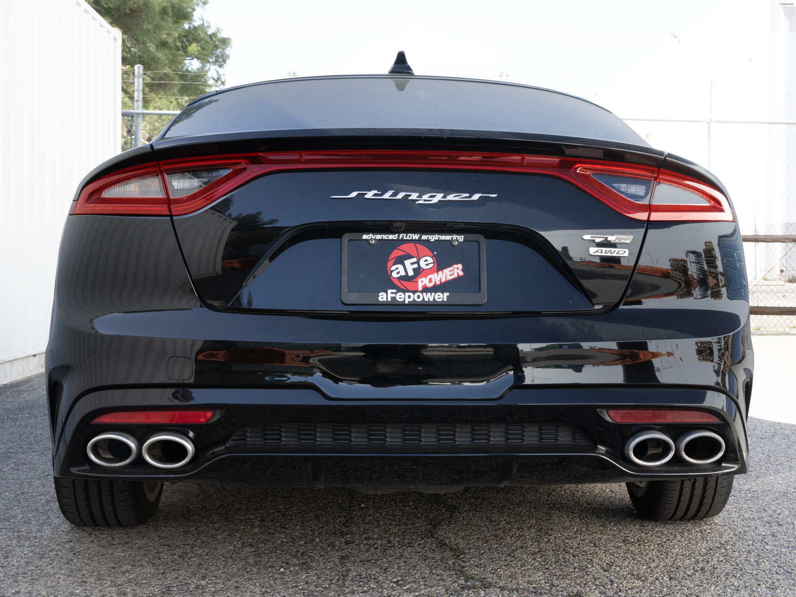 aFe Gemini XV 3in to Dual 2-1/2in SS Cat-Back Exhaust w/ Cut-Out | Kia Stinger (18-21) (49-37034)